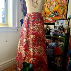 Liz Claiborne silk palm print skirt